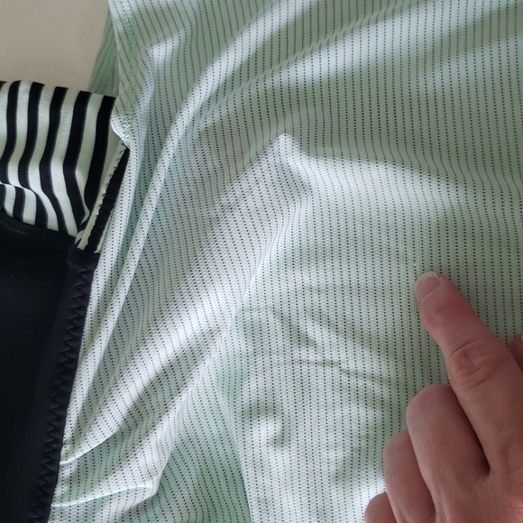 Lululemon Athletica Run Back On Track Tank Top Women 10 Mint Moment Black Stripe - Picture 11 of 14